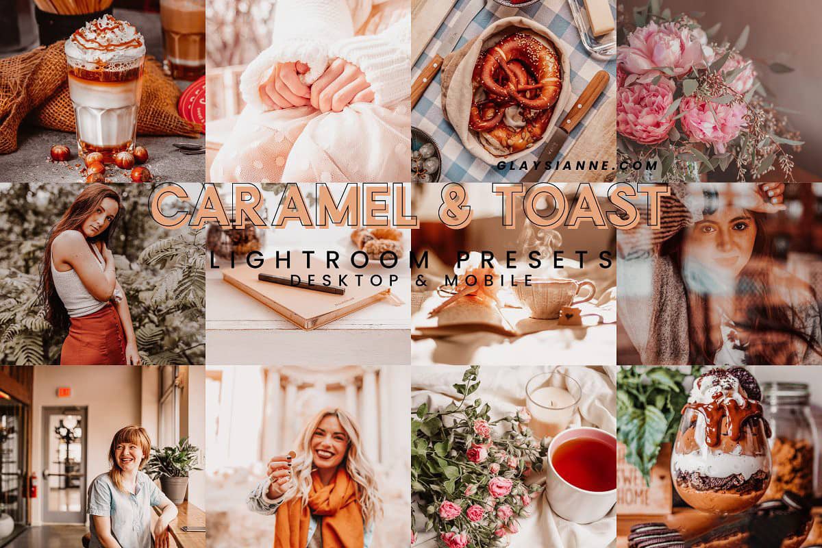 咖啡色焦糖时尚人像胶片色调LR预设