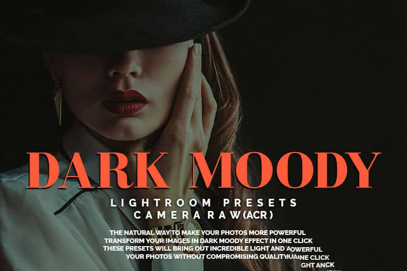 现代质感棚拍人像Lightroom预设Dark Moody Lightroom+Camera Raw(ACR)