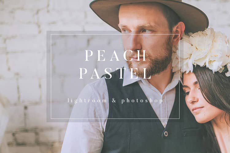 粉色柔和婚纱婚礼后期Lightroom预设+ACR预设 Peach Pastel Wedding
