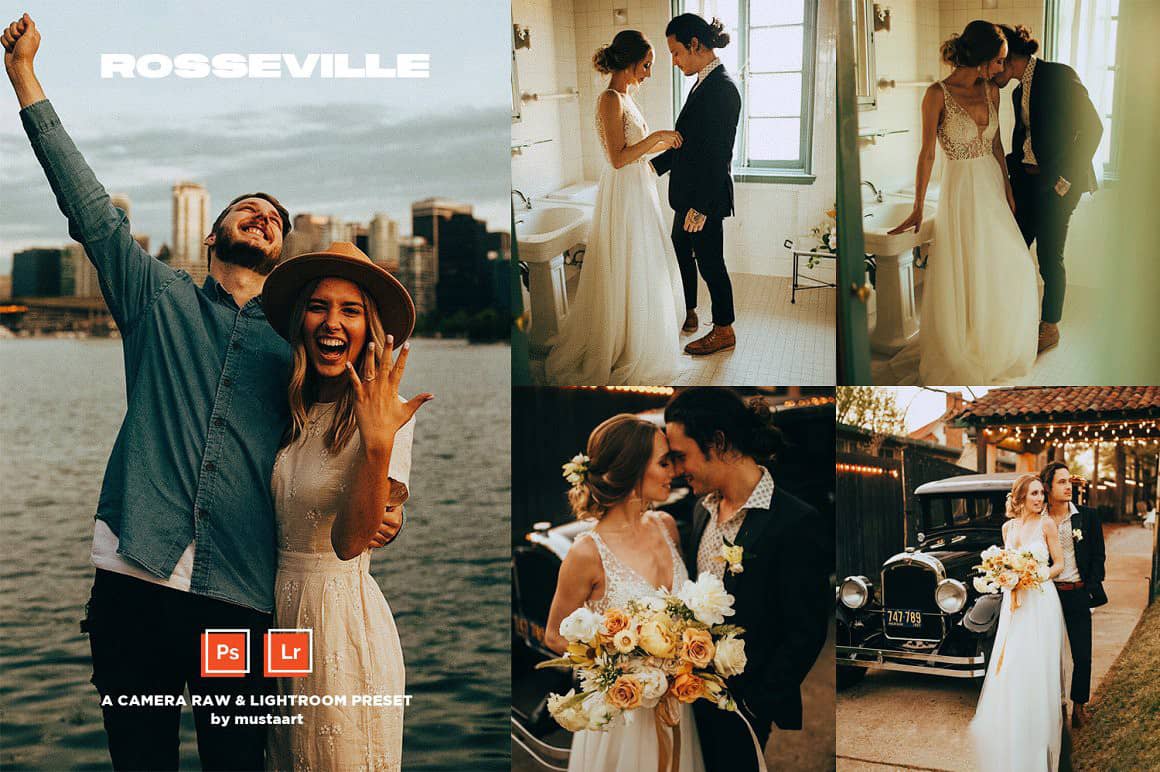 罗斯威尔自然光婚礼人像LR预设Rosseville Natural Light Wedding