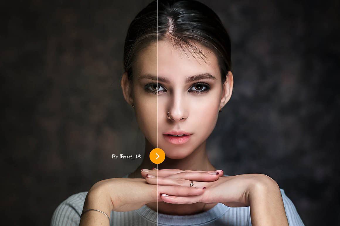 高端彩光增强皮肤润饰专业肖像摄影Lightroom预设