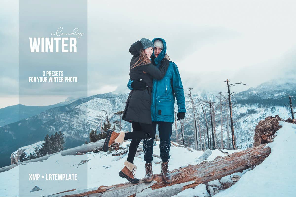 魔幻雪景冬季人像LiR预设+XMP预设 Lightroom Presets. Cloudy winter
