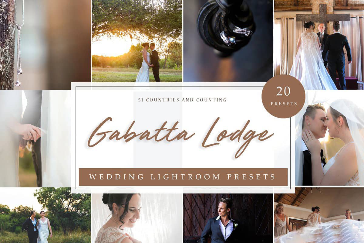20组梦幻婚礼婚纱Lightroom预设 Lightroom Wedding Presets  Gabatta