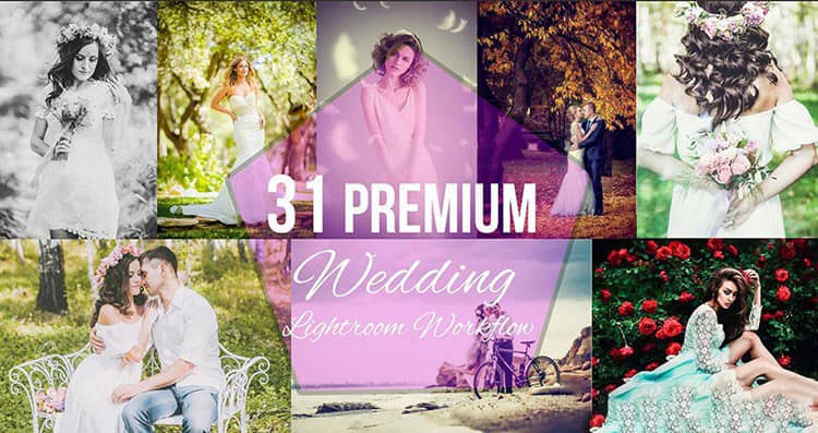 31组高雅婚礼调色预设Lightroom模板