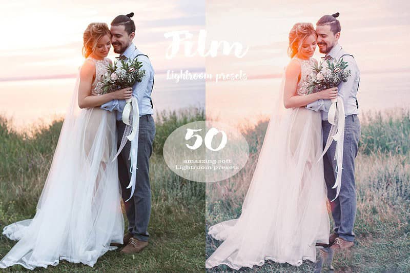 50组婚礼婚纱电影胶片Lightroom预设 50 Film Lightroom presets