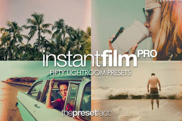 专业即时宝丽来和富士电影胶片Lightroom预设