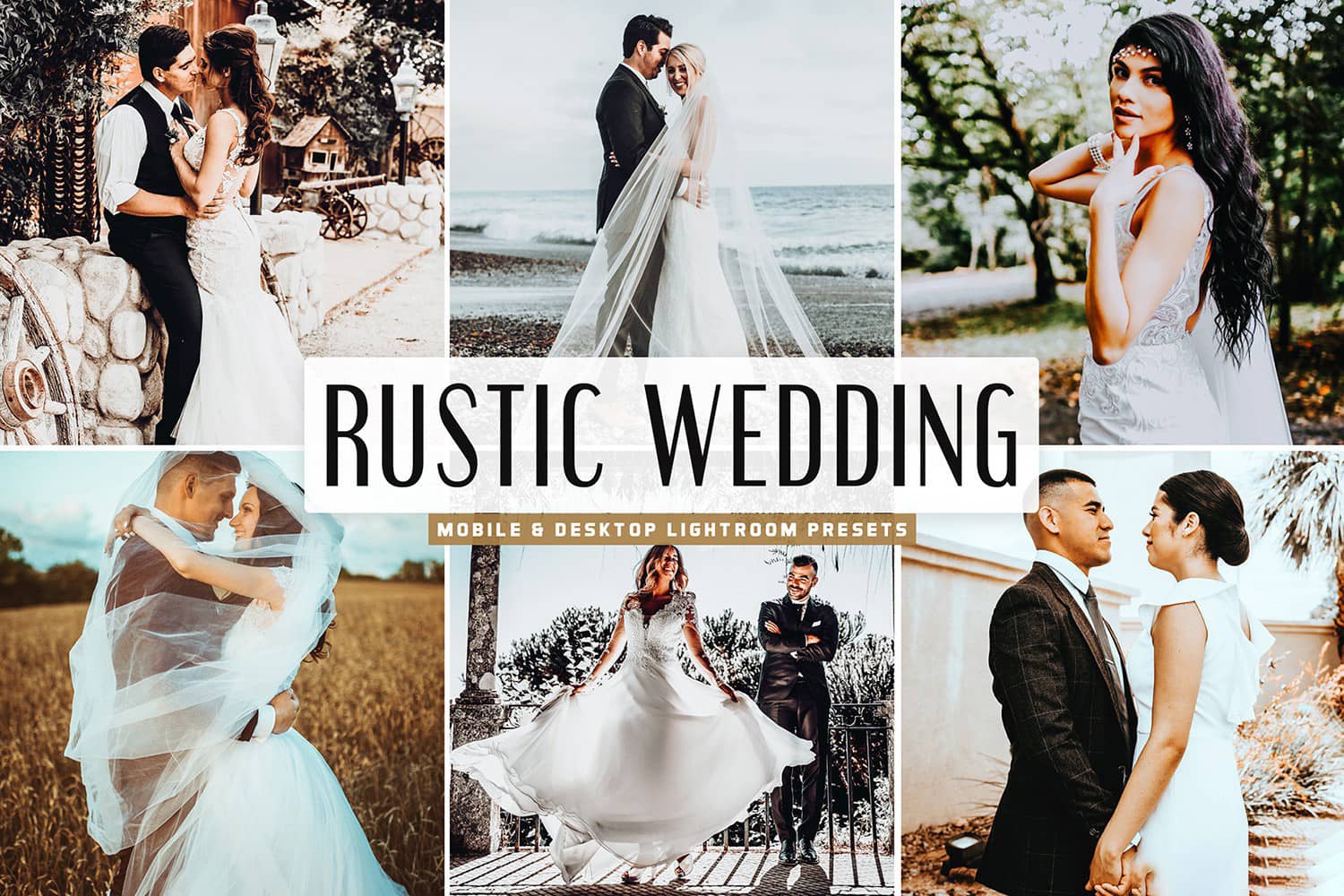 乡村婚礼电影胶片LR预设+移动LR预设 Rustic Wedding Lightroom Presets