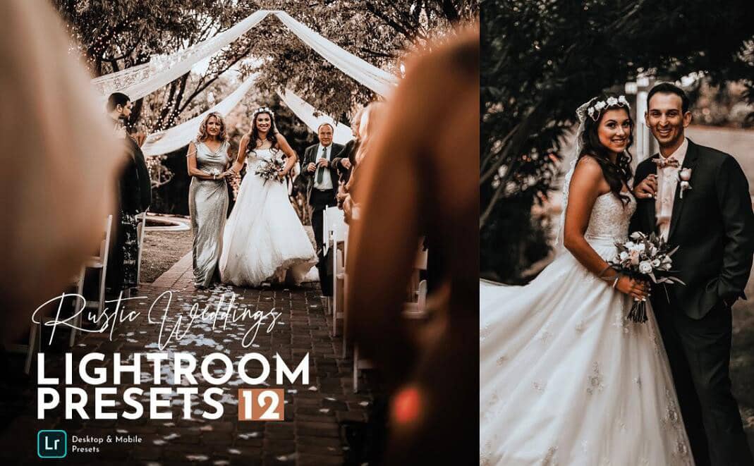 乡村电影婚礼人像Lightroom预设 移动lr预设 Rustic Wedding Lightroom Preset