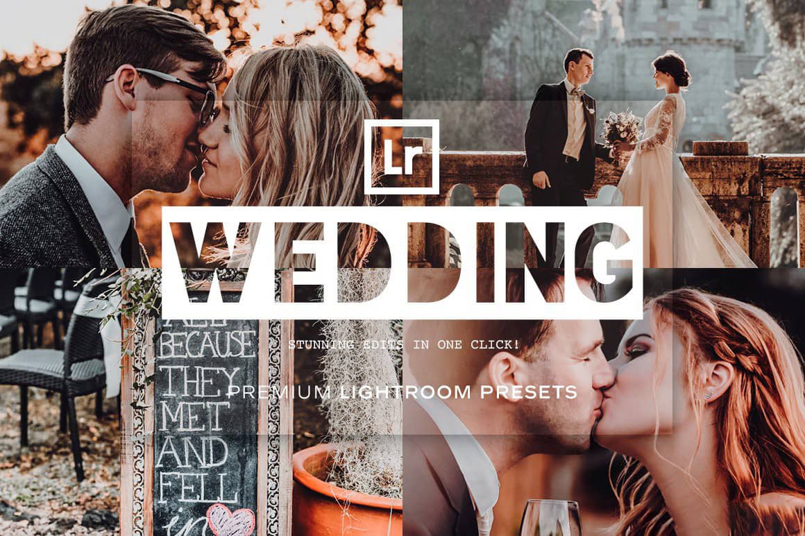 婚礼电影胶片人像LR预设 手机APP调色滤镜 Wedding Lightroom Presets