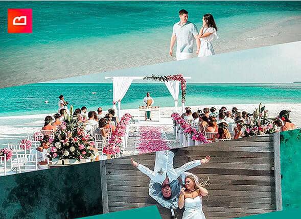 婚礼系列 – 珊瑚蓝调Lightroom预设与移动APP滤镜 Coral Blue Lightroom Preset