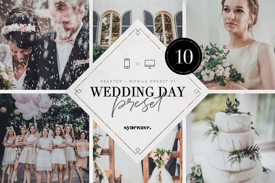 婚礼跟拍电影胶片风LR预设 手机APP预设 Wedding Day Lightroom Presets Bundle