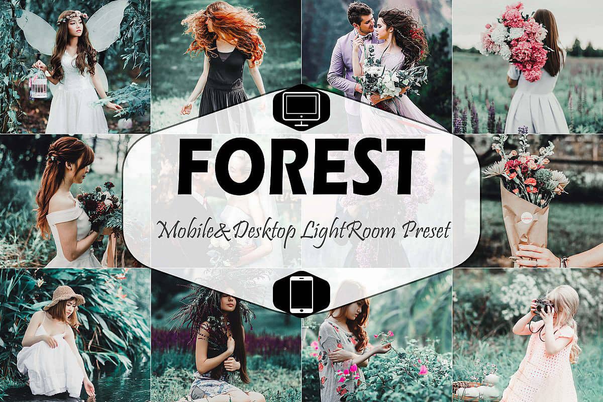 梦幻森系清新婚礼人像LR预设 手机LR滤镜 Forest Lightroom Presets