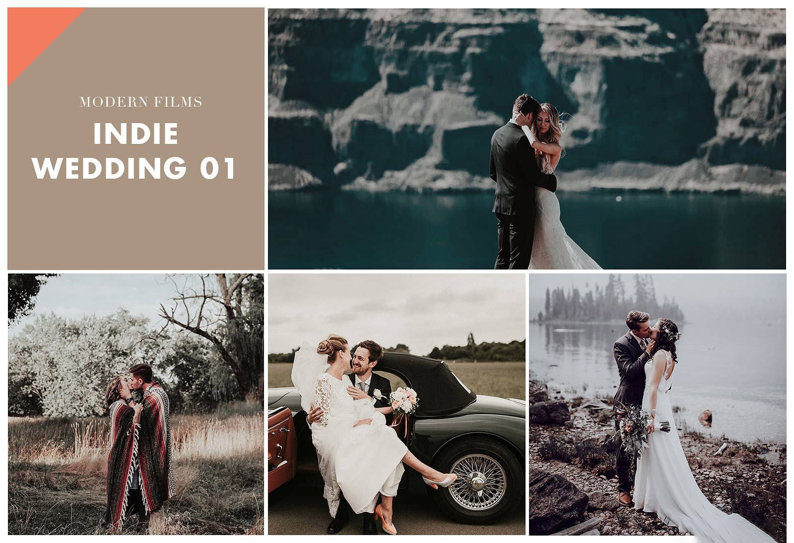 波希米亚时髦婚纱摄影21个现代电影胶片Lightroom预设集合