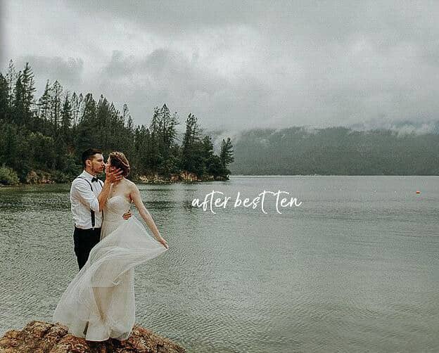 电影胶片灵感的现代艺术婚礼肖像Lightroom预设合集