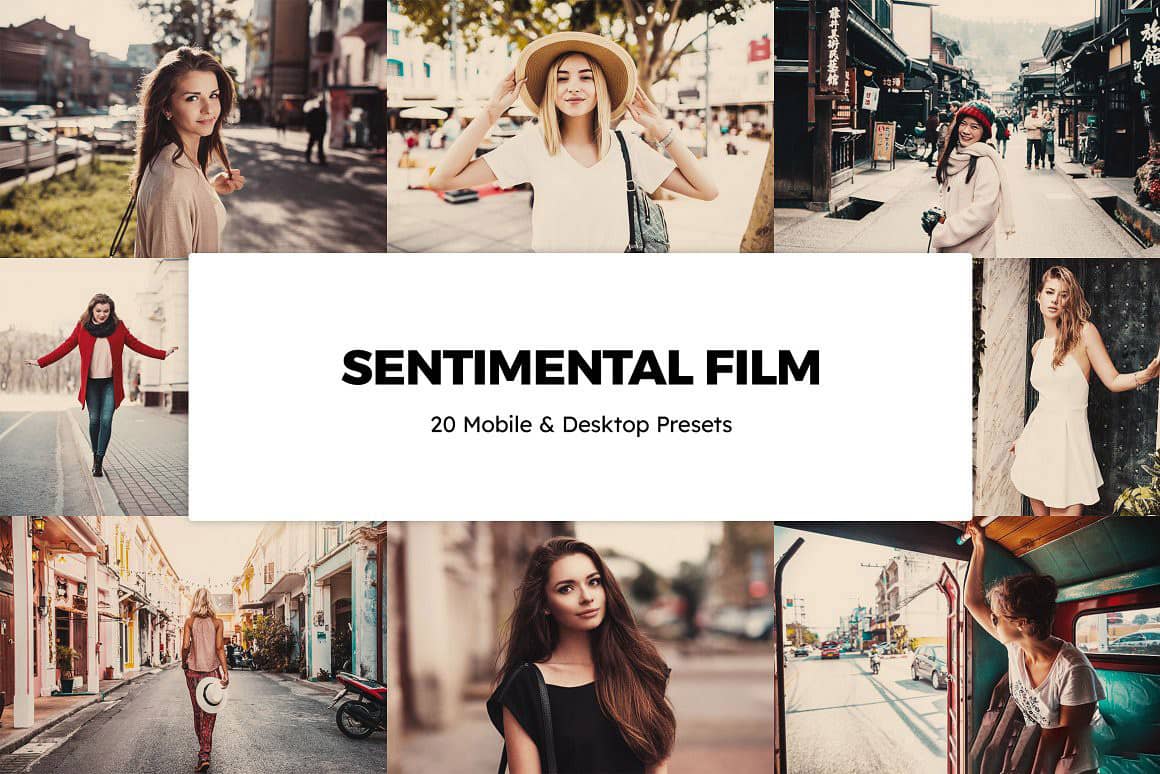 20个伤感情绪电影后期调色Lightroom预设及视频剪辑LUT设