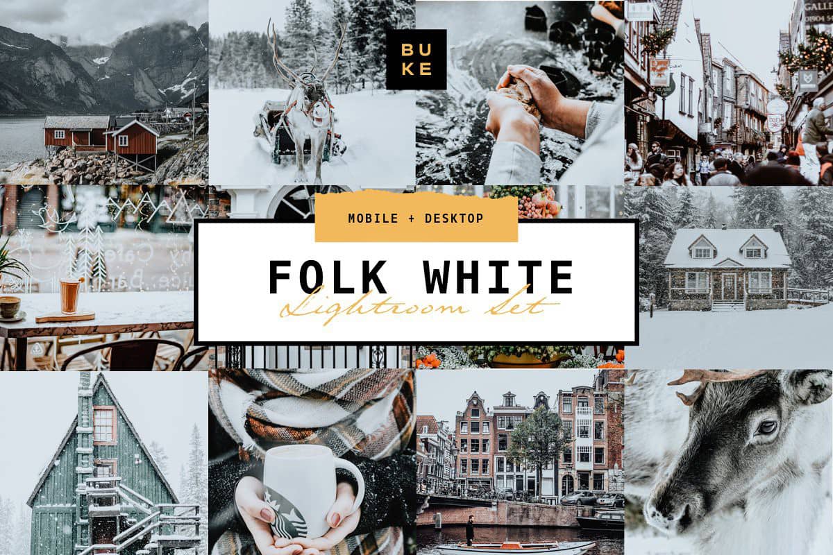 INS网红低饱和灰度胶片LR预设APP预设 Folk White-Lightroom Presets
