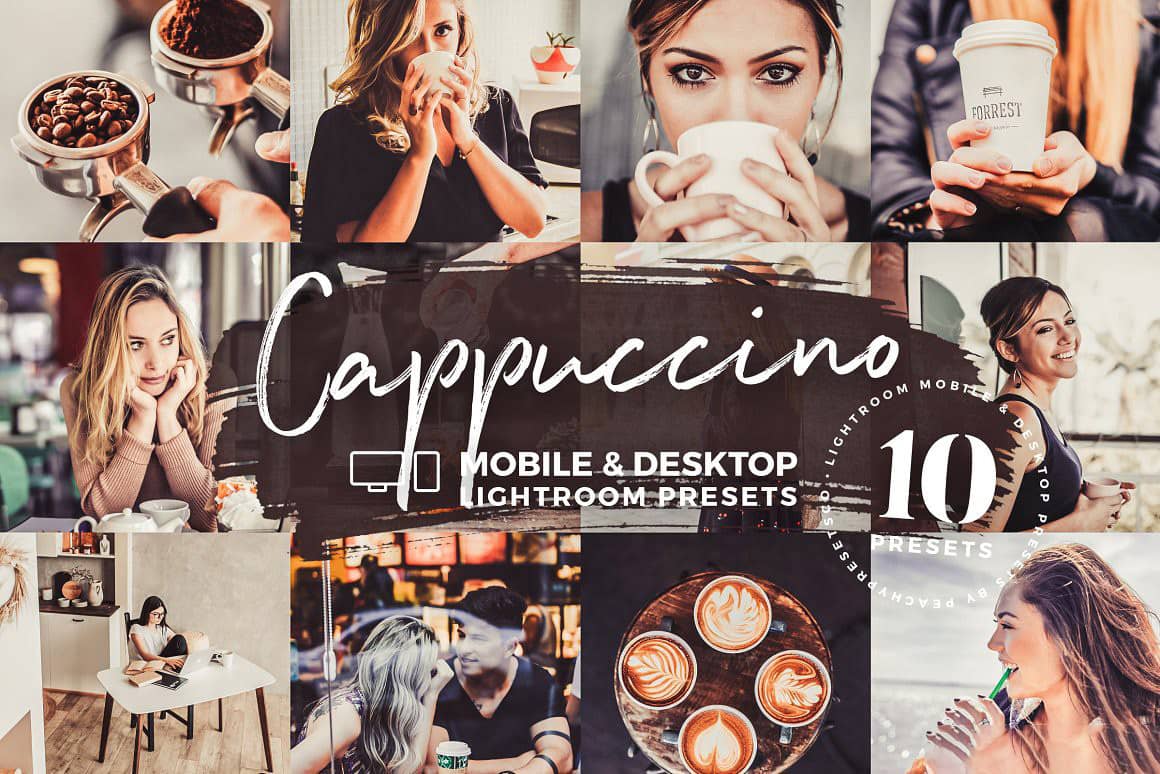 卡布奇诺咖啡原味胶片LR预设手机APP滤镜Cappuccino Mobile Presets