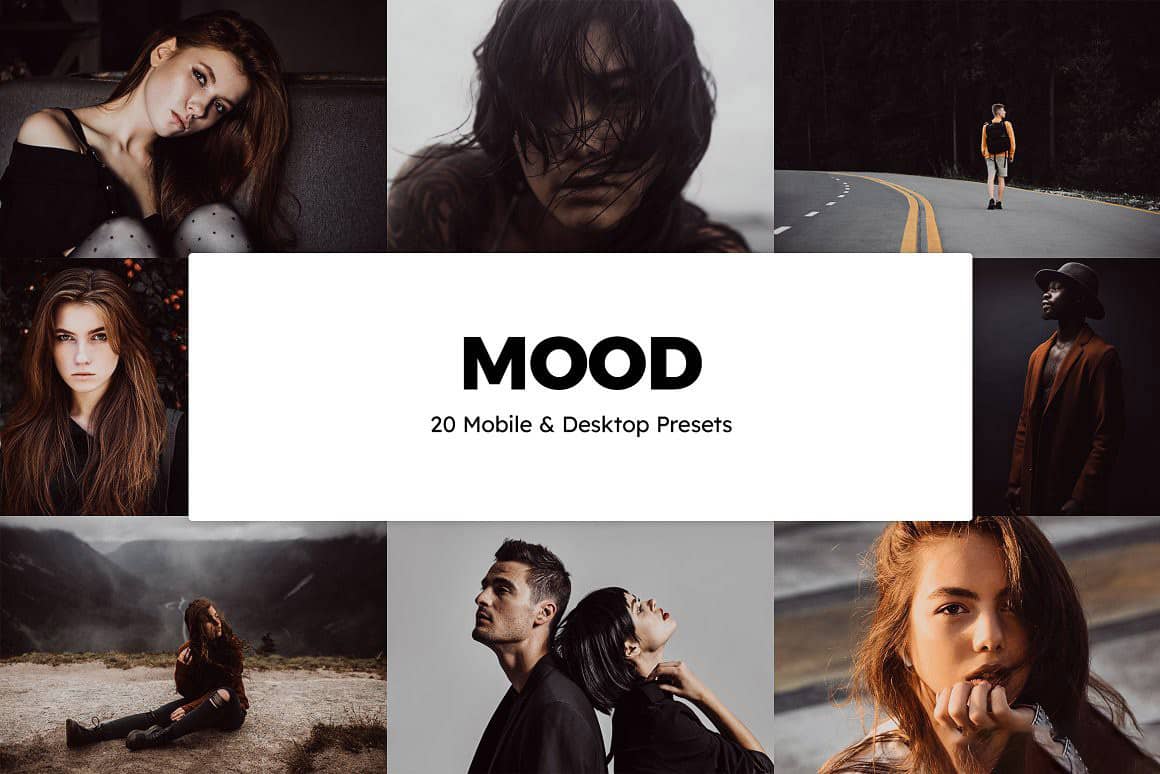 喜怒无常黑暗电影情绪人像LR预设与APP滤镜旅拍视频Vlog调色LUT预设