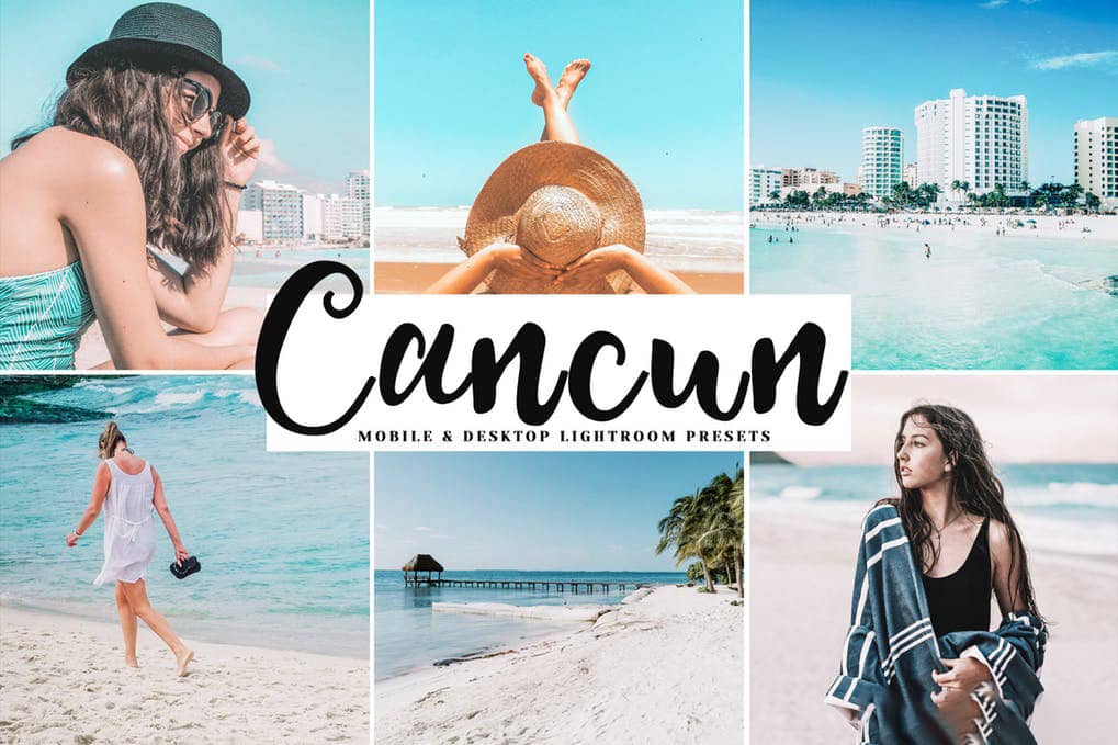 坎昆海滩旅拍电影胶片感Lightroom预设+手机版LR预设