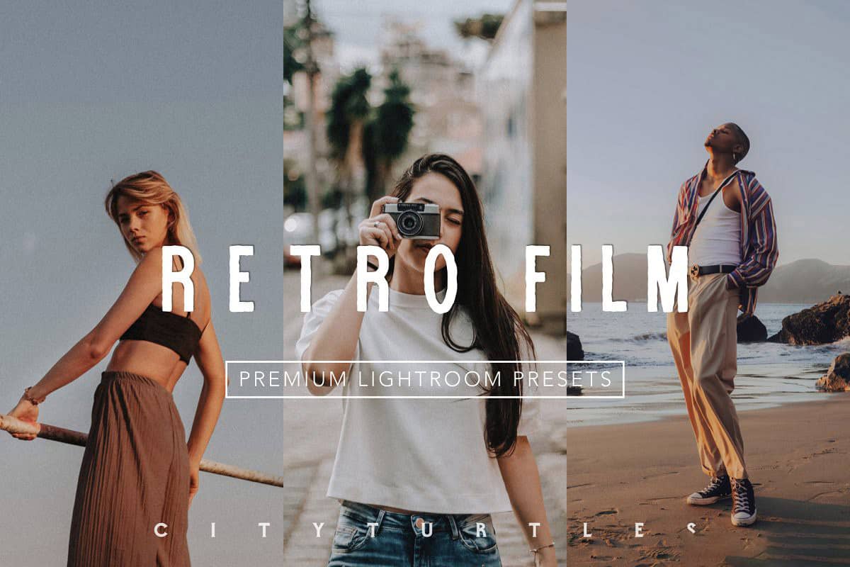复古电影胶片Lightroom预设APP预设 RETRO FILM Lightroom Presets Pack