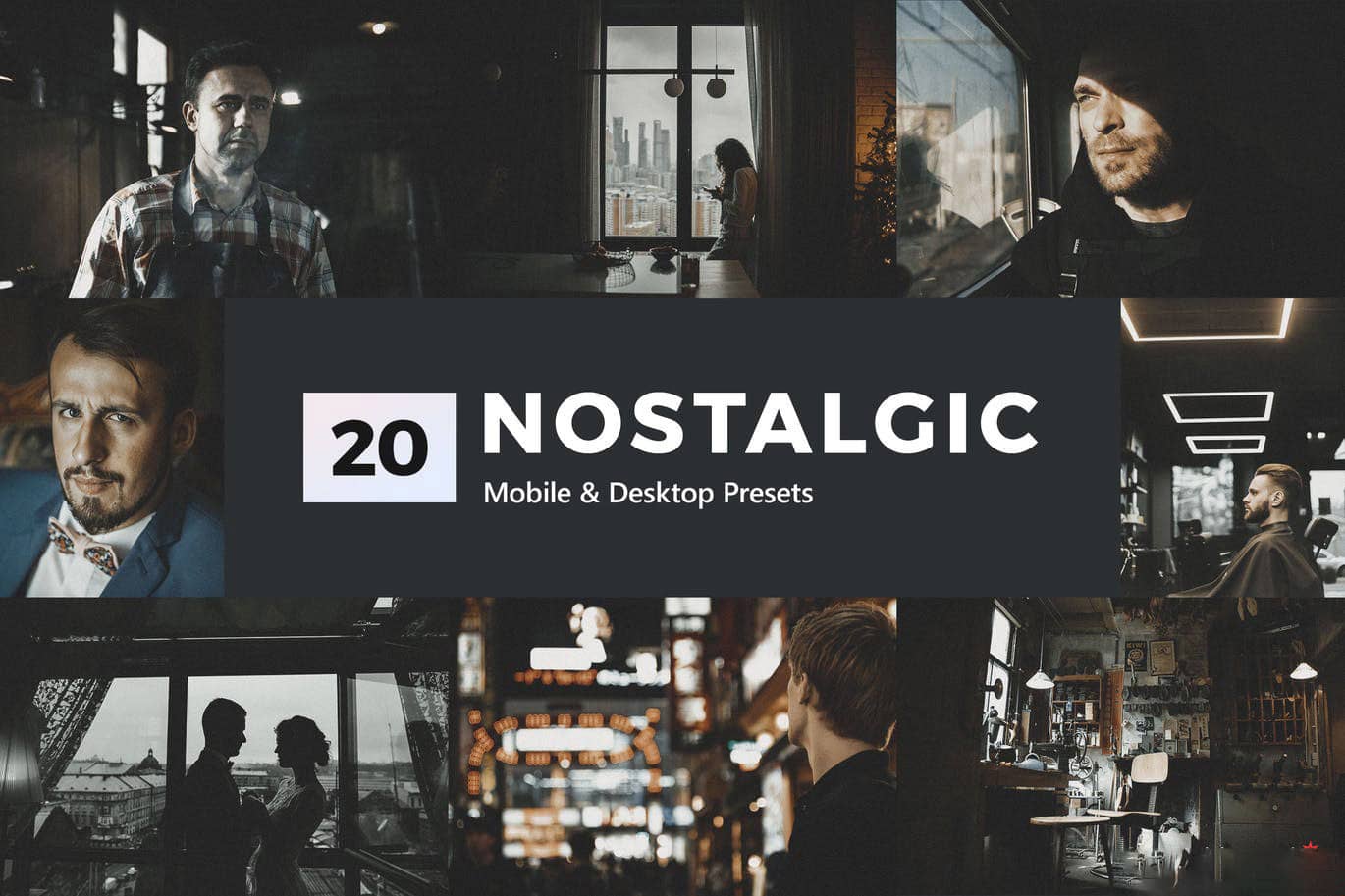 怀旧电影胶片Lightroom预设APP预设和LUT预设 Nostalgic Lightroom Presets amp; LUTs