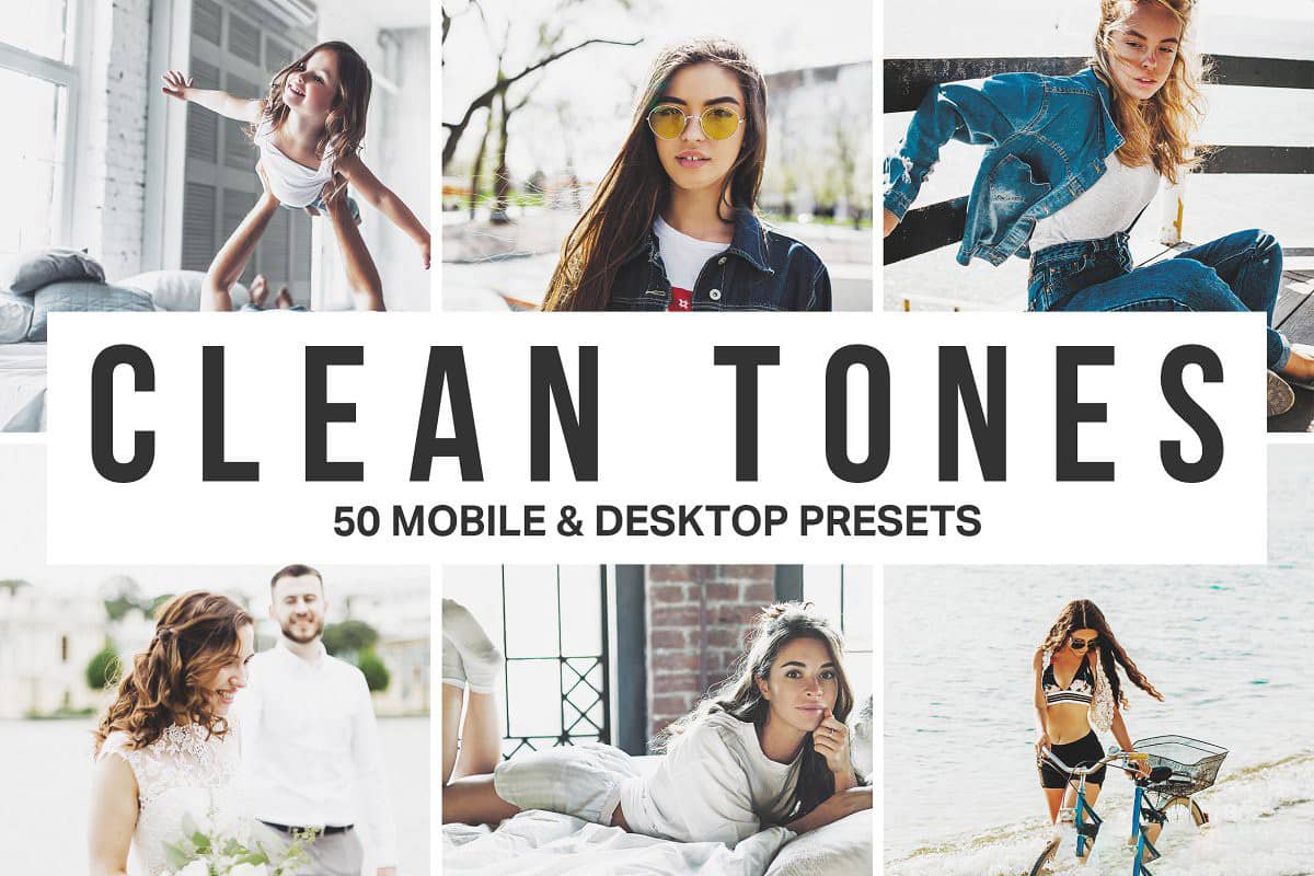 旅拍电影胶片LR预设+3DLUT预设Clean Tones Lightroom Presets SparkleS