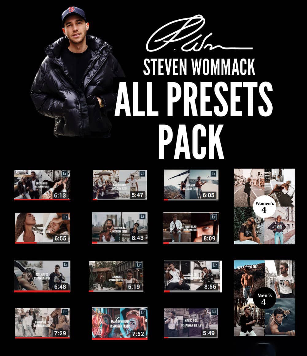 油管大神史蒂文·沃马克胶片预设合集 Steven Wommack-All Presets Pack+Youtube