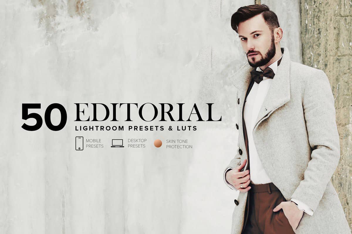 焦糖电影胶片LR预设+视频剪辑LUT预设Editorial Lightroom Presets+LUTs