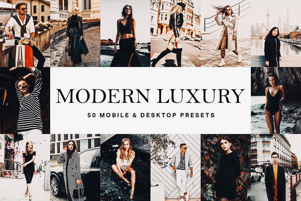 电影胶片人像LR预设+旅拍视频剪辑LUT预设 Modern Luxury LR Presets