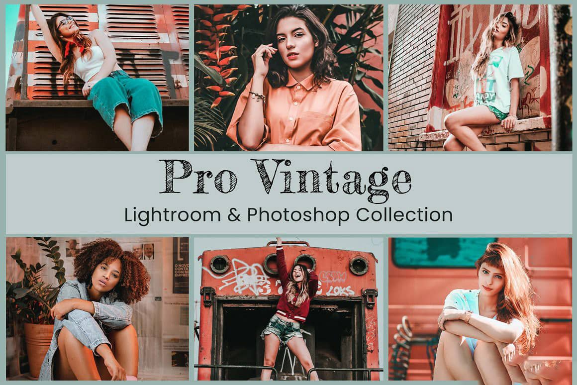 老式胶片人像Lightroom预设及LUT预设 Vintage Lightroom Photoshop LUTs