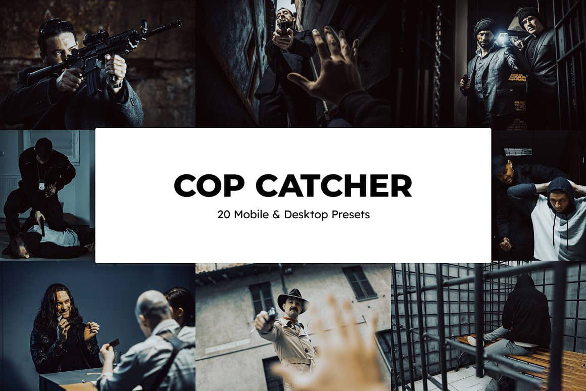 警匪片质感电影后期调色Lightroom预设及电影视频后期调色LUT预设