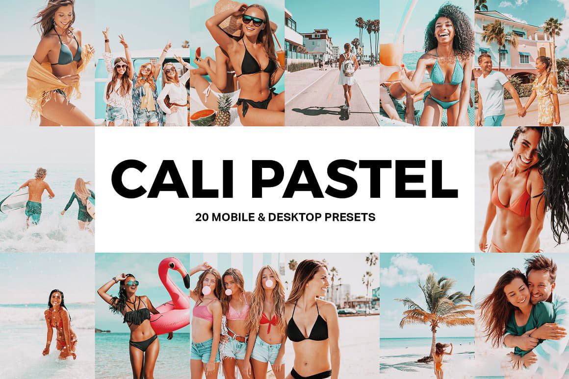 超现实电影胶片LR预设旅拍视频调色LUT预设Cali Pastel Presets LUT