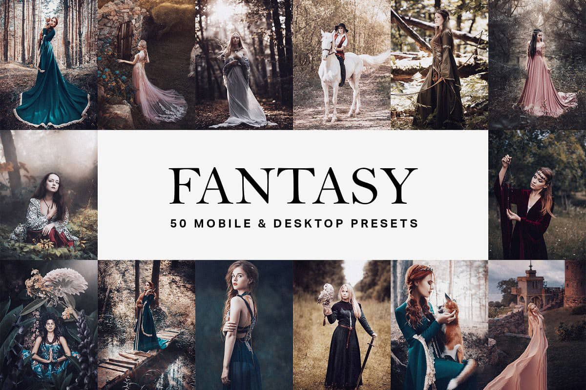 超现实神秘复古胶片LR预设+LUT预设 Fantasy Lightroom Presets amp; LUTs