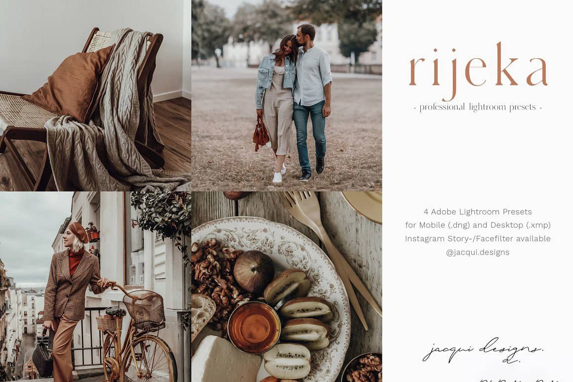 里耶卡法式电影胶片Lightroom预设手机APP照片滤镜 Rijeka Lightroom Preset Pack