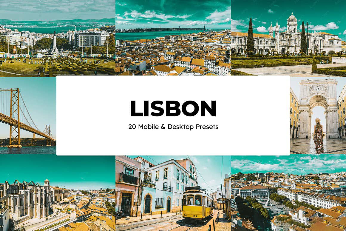 20个里斯本人文旅拍风光后期Lightroom预设及视频调色LUT预设