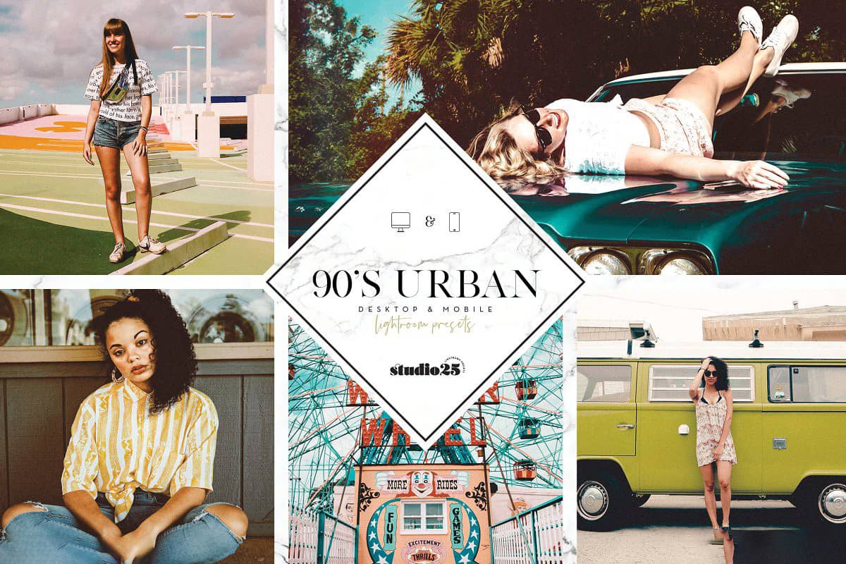 90年代城市旅拍电影怀旧色调Lightroom预设+手机版lr预设