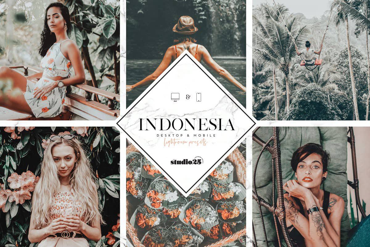 Insta网红印度尼西亚旅拍Lightroom预设+iPhone iPad,Android APP预设