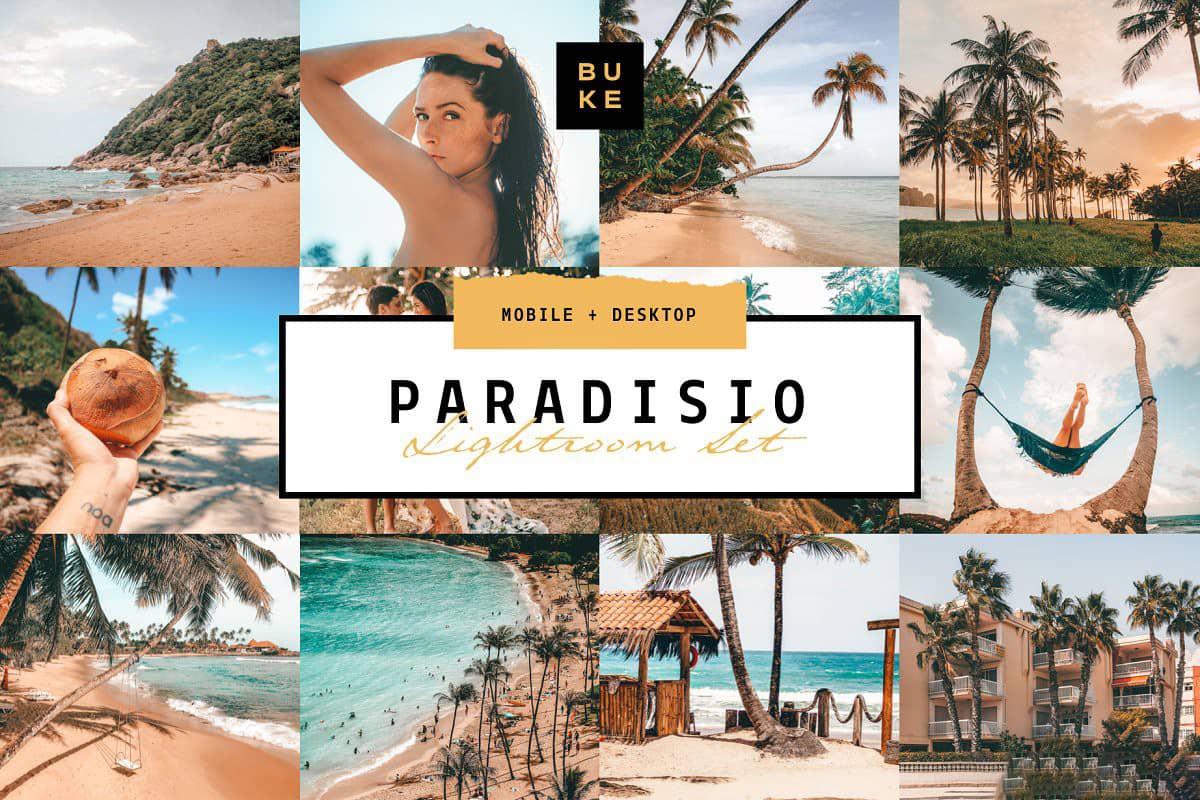 INS夏季旅拍温暖明亮风景人像胶片Lightroom预设+手机版APP滤镜