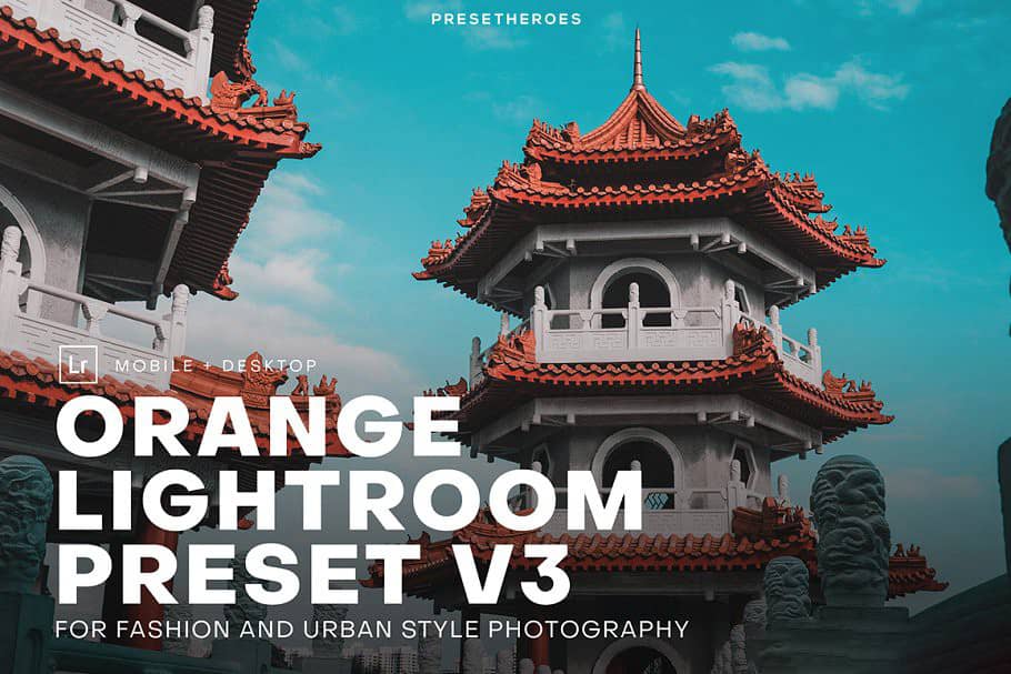 INS橙绿流行色调LR预设+移动APP预设 PH Orange Lightroom Presets V3