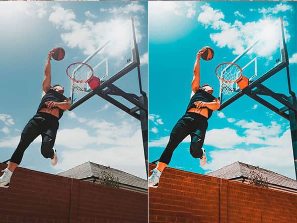 INS流行 橙.蓝绿色调Orange Teal旅拍人像LR预设+手机APP滤镜