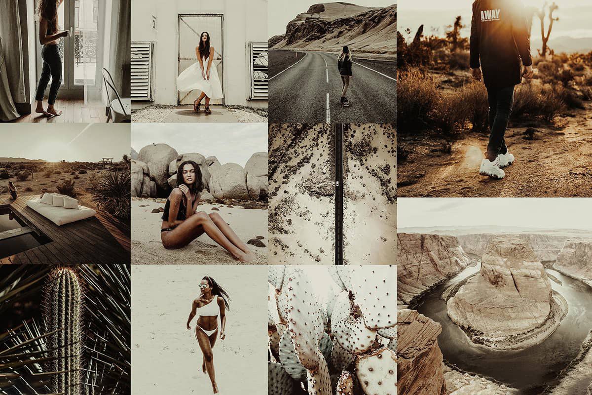 INS风格低保和旅拍胶片Lightroom预设+手机版lr预设ROAD TRIP LR