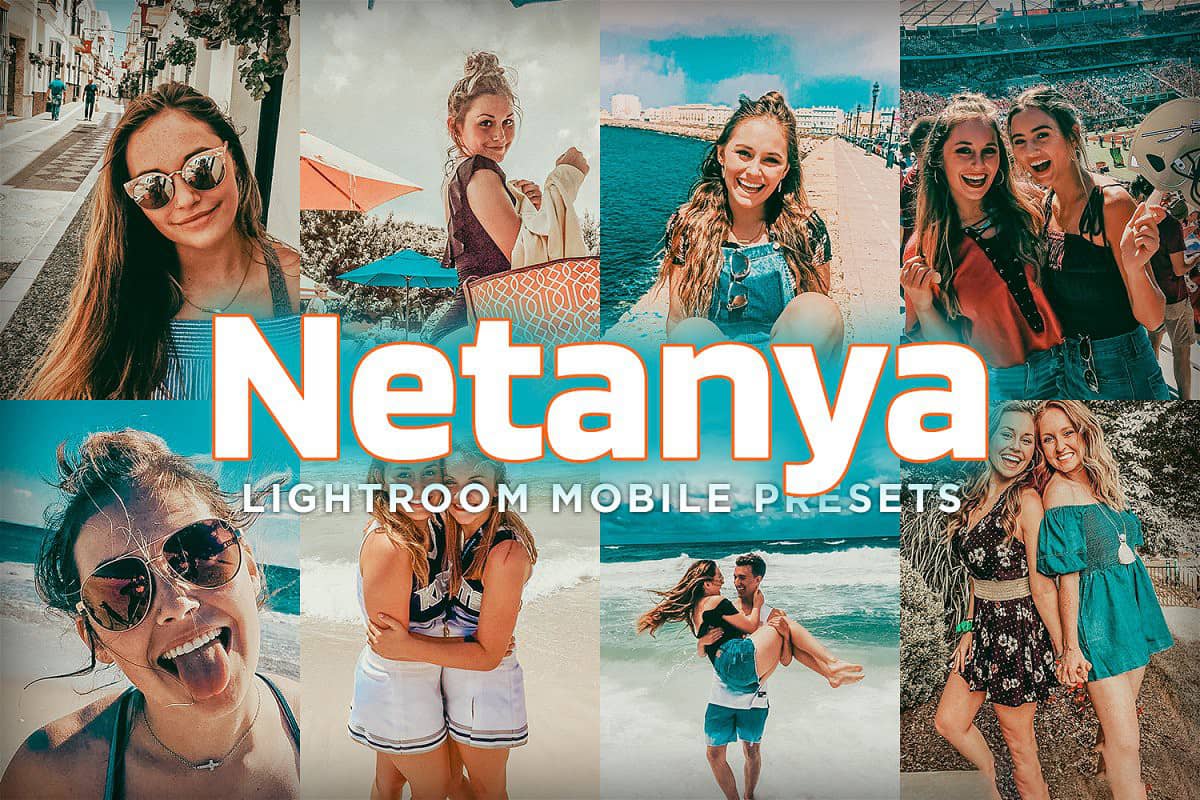 Netanya旅行自拍人像复古胶片感Lightroom预设 移动Mobile LR预设