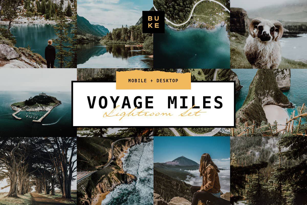 专业大气深沉户外旅行摄影LR预设+手机LR预设 Voyage Miles