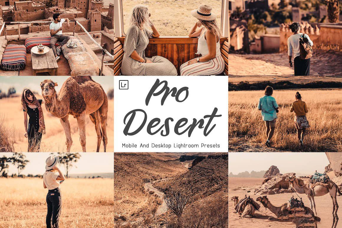 中午阳光沙漠沙丘旅拍后期Lightroom预设10 Pro Desert Lightroom Presets