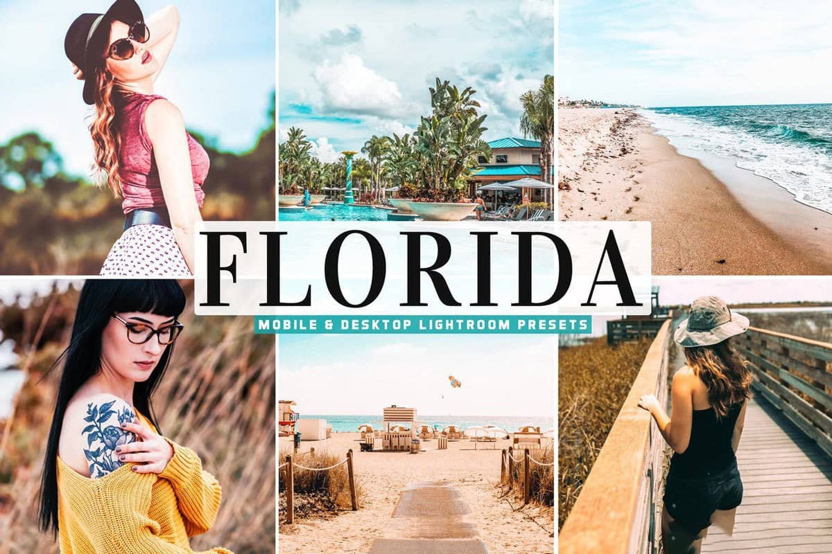 佛罗里达旅拍明亮胶片LR预设 手机LR滤镜 Florida Lightroom Presets