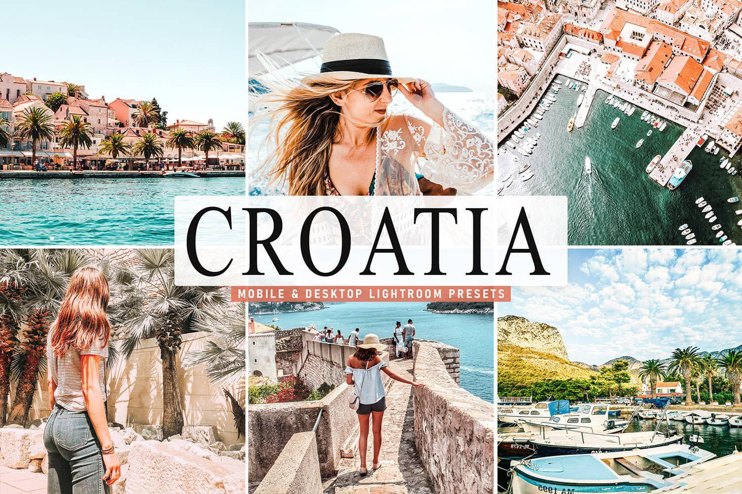 克罗地亚旅拍人像蓝橙棕色调Lightroom预设 Croatia Lightroom Presets