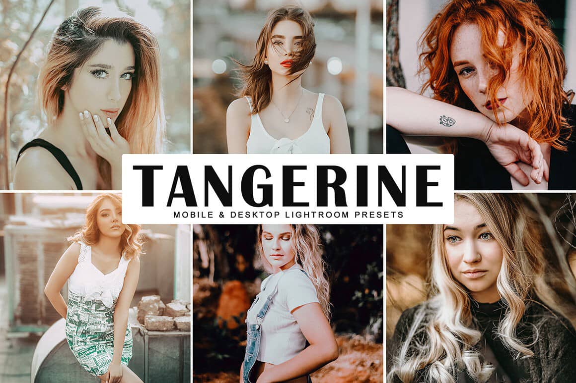 哑光金色调旅拍人像LR预设+移动APP预设 Tangerine Lightroom Presets