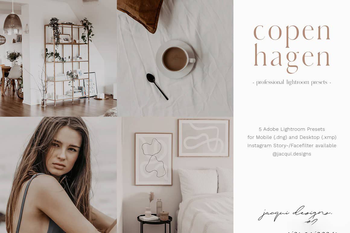 哥本哈根旅拍胶片Lightroom预设APP预设套装 Copenhagen Lightroom Preset