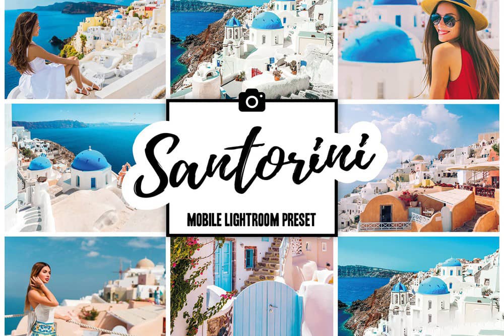 圣托里尼旅拍通透风景人像Lightroom预设+手机版LR预设