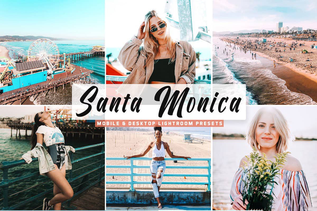 圣莫尼卡旅拍风光LR预设 APP预设 Santa Monica Pro Lightroom Presets